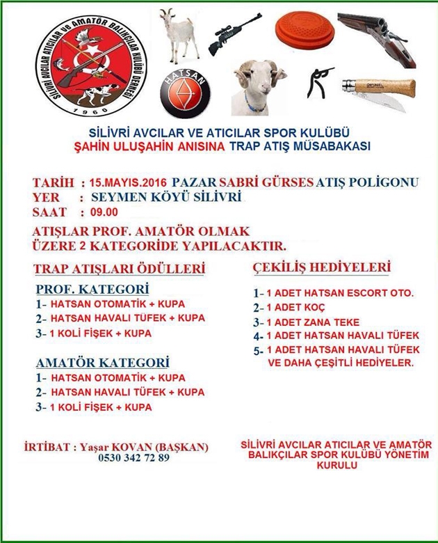 Uluşahin anısına trap atışları başlıyor!