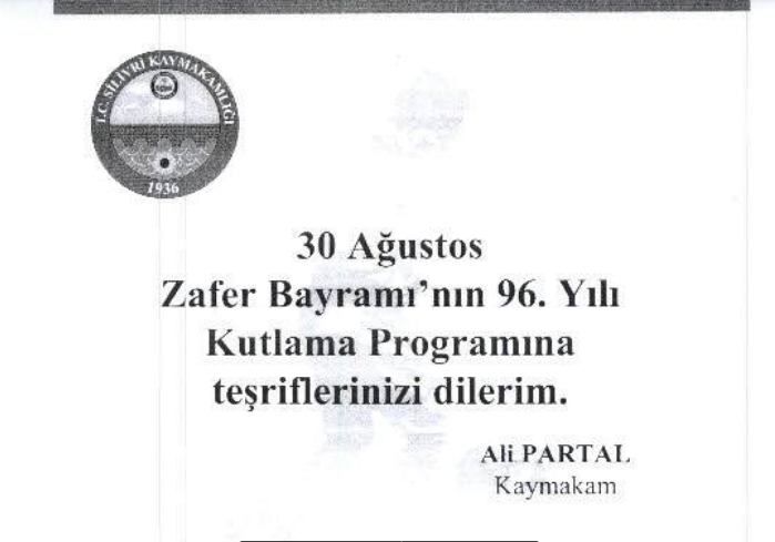 Silivri'de 30 Ağustos Zafer Bayramı kutlanacak