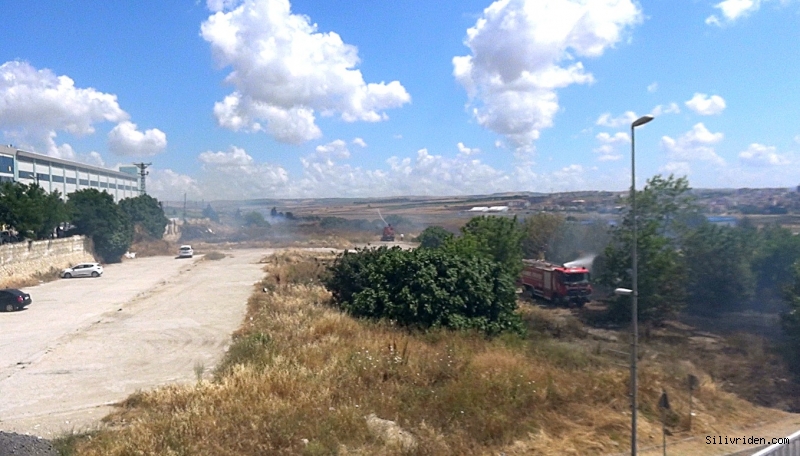Silivri’de tarla yangını korkuttu