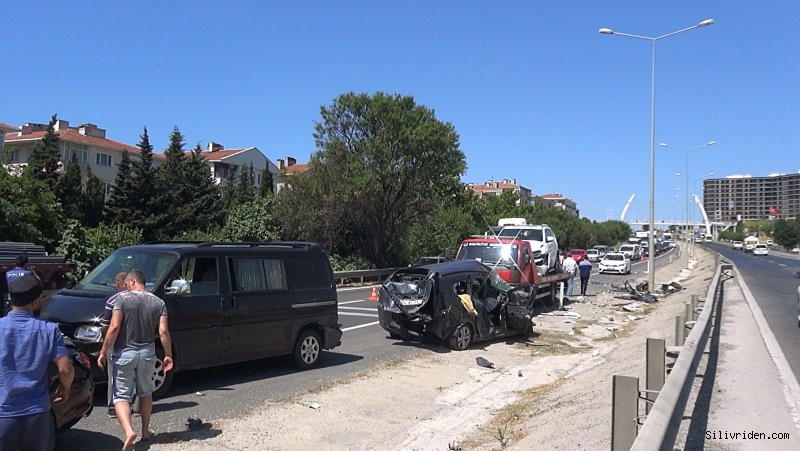 Freni boşalan tanker 6 otomobile çarptı: 7 yaralı