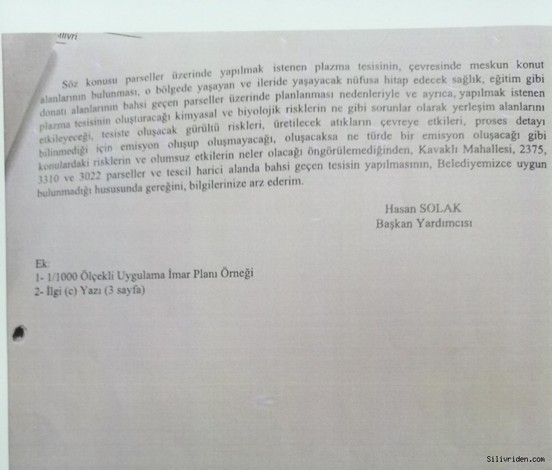 Silivri Belediyesinin alternatif yer sunduğu ortaya çıktı