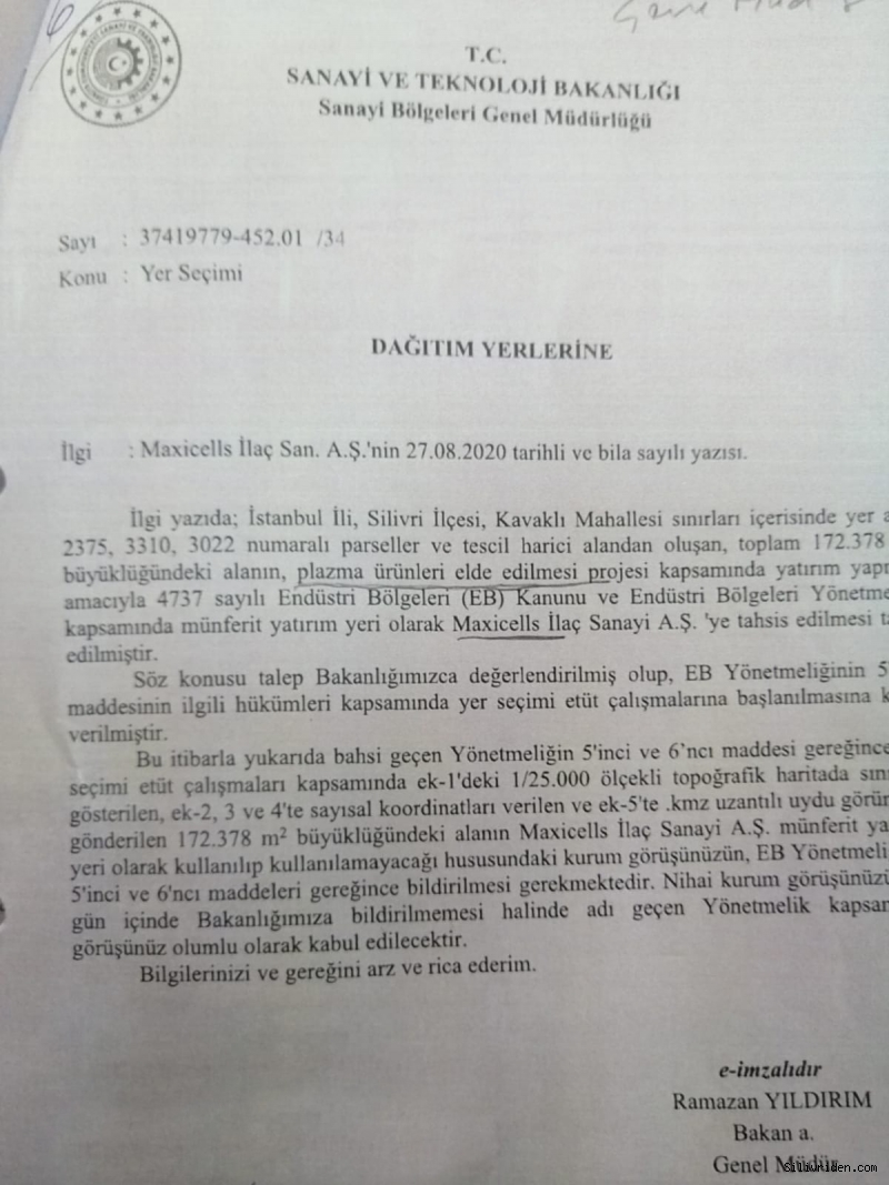 Silivri Belediyesinin alternatif yer sunduğu ortaya çıktı