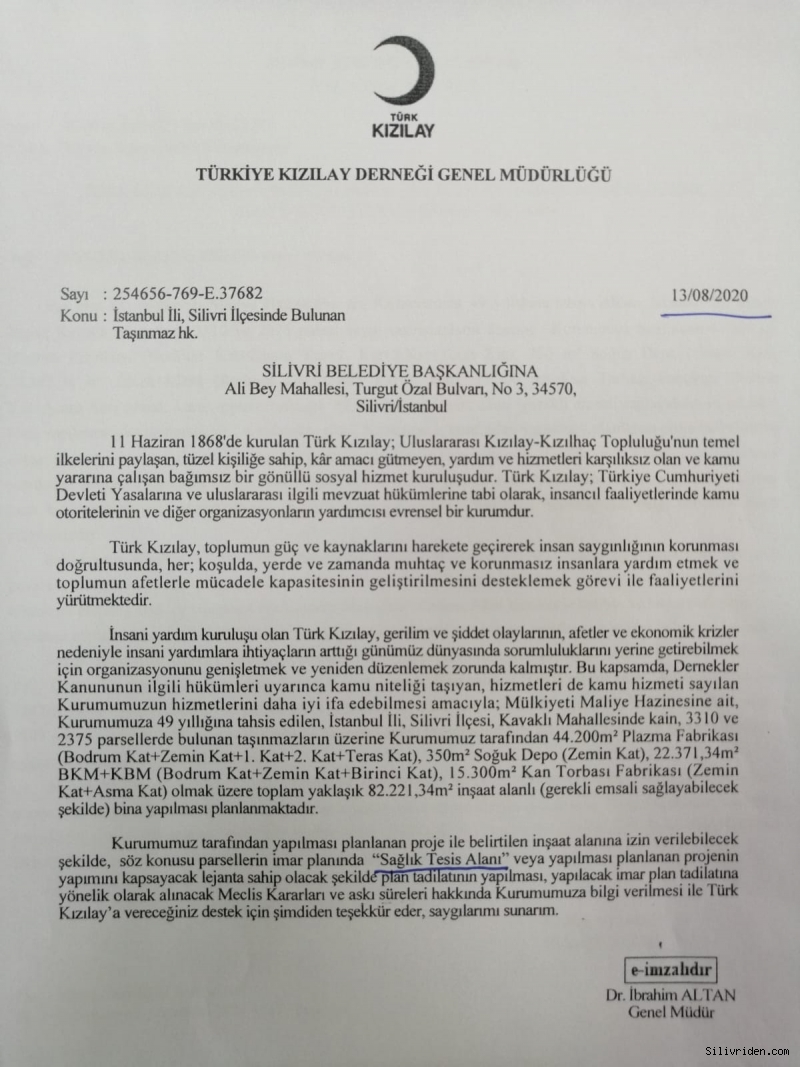 Silivri Belediyesinin alternatif yer sunduğu ortaya çıktı