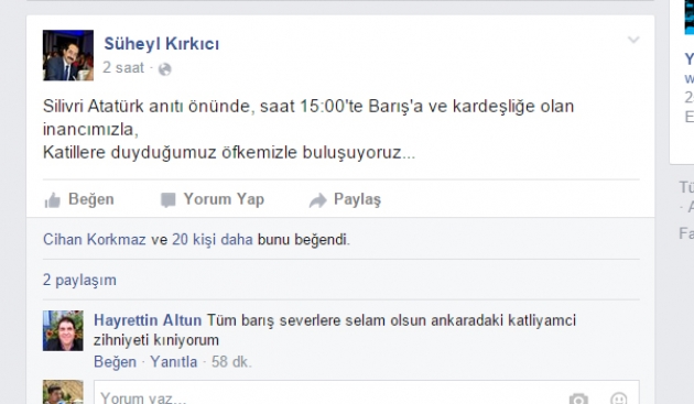 Kırkıcı: Saat 3'te toplanıyoruz