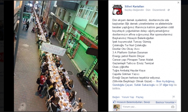 Silivri'de sosyal medyayı sallayan iftar!