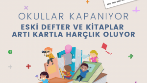 Silivri'de eski defter ve kitaplar artı kart ile haçlık oluyor