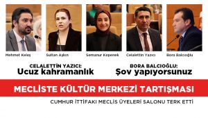 Meclis üyeleri salonu terk etti